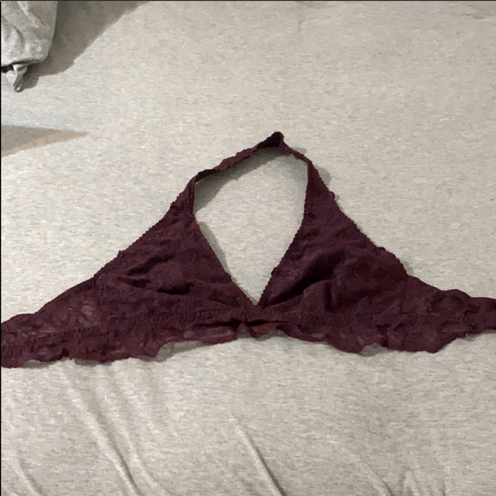 Maroon Lace Bralette